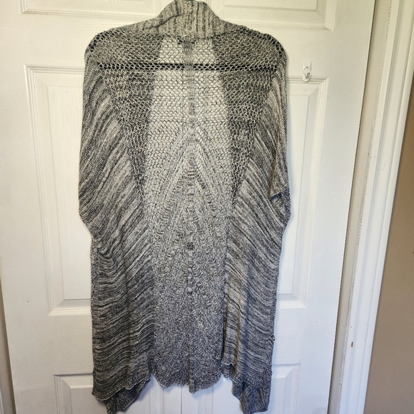 TORRID  Long Loose Knit Duster Cardigan Marled Gray Size 2 - Picture 11 of 11